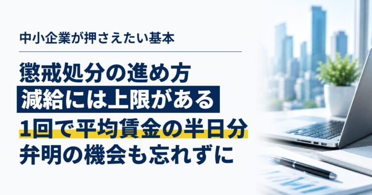 懲戒処分、その進め方で大丈夫ですか？｜減給の上限・弁明の機会・始末書まで、中小企業が押さえたい基本ルール